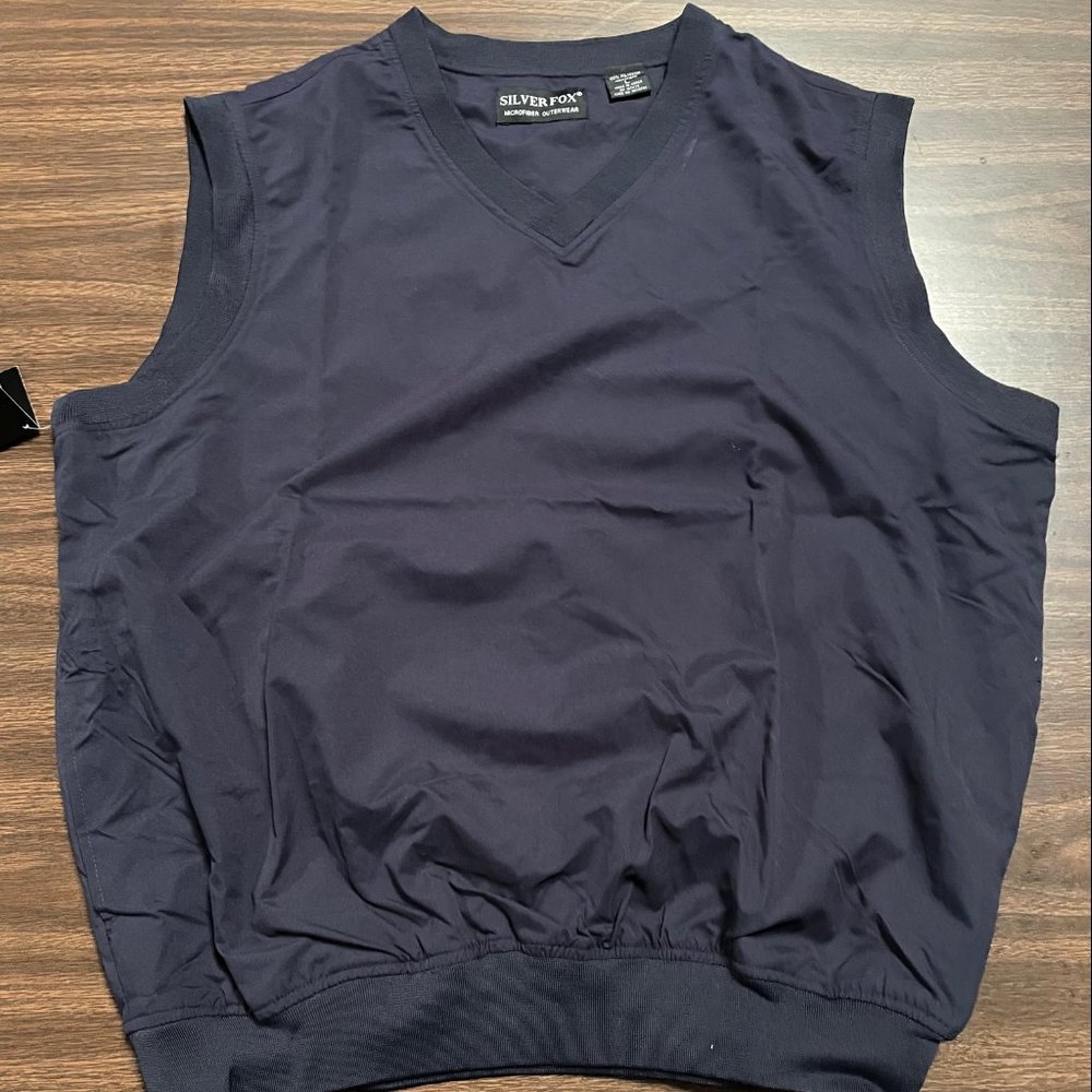 Brand new brushed microfiber golf vest NWT navy